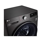 LG Mesin Cuci LG 10.5kg, Front Loading AI DD™ dengan Steam+™ dan TurboWash 360™, ThinQ™ dengan WiFi - Hitam Metalik, FV1450S1B