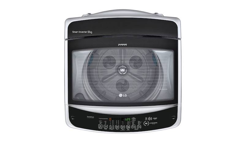 LG Mesin Cuci LG 8kg, Top Loading - Hemat Listrik dengan Smart Inverter, T2108VSAM