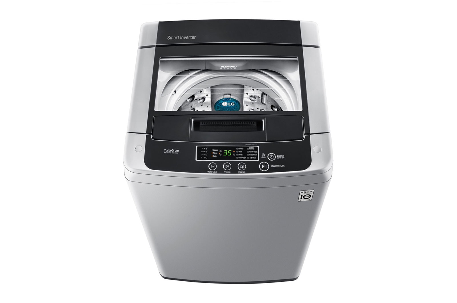 LG Mesin Cuci LG 8.5kg, Top Loading Smart Inverter Turbo Drum™, T2185VSPCK