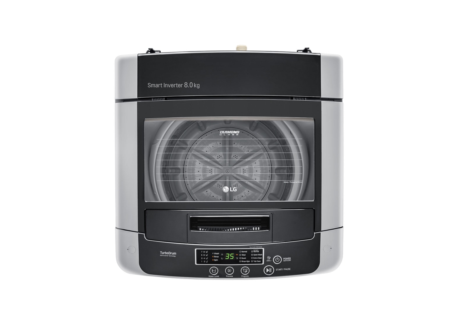 LG Mesin Cuci LG 8kg, Top Loading - Smart Inverter dengan Turbo Drum™, T2108VSPCK