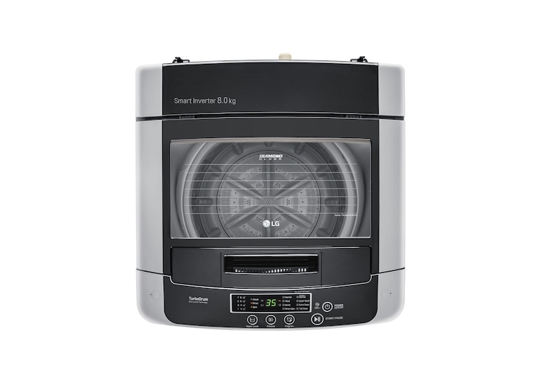 LG Mesin Cuci LG 8kg, Top Loading - Smart Inverter dengan Turbo Drum™, T2108VSPCK