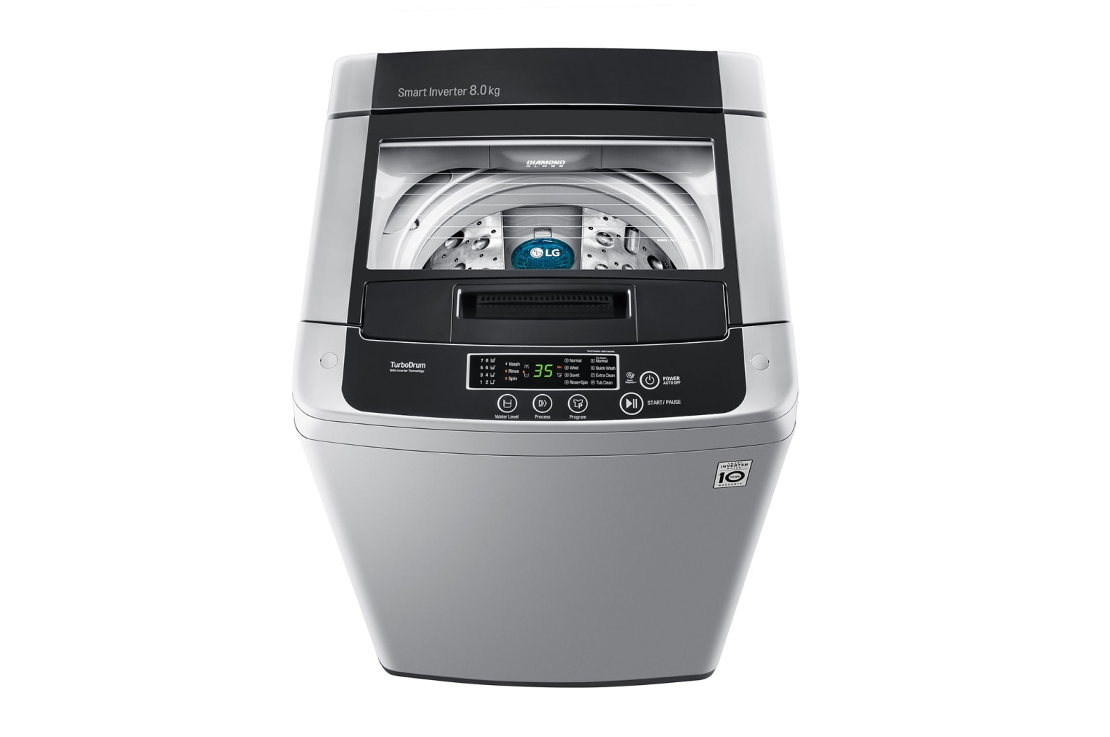 LG Mesin Cuci LG 8kg, Top Loading - Smart Inverter dengan Turbo Drum™, T2108VSPCK