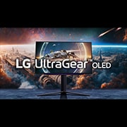 LG Monitor Gaming QHD OLED UltraGear™ 27'' dengan Kecepatan Refresh 240Hz, Waktu Respons 0,03 milidetik (GtG), 27GR95QE-B