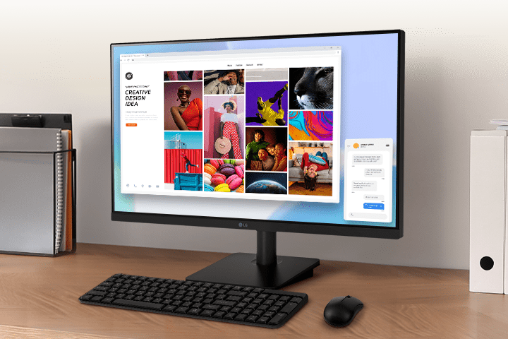 LG Monitor with IPS technology highlights the performance of liquid crystal displays. It can provide clear color reproduction, and help users to view the screen at 178° range of wide angle.