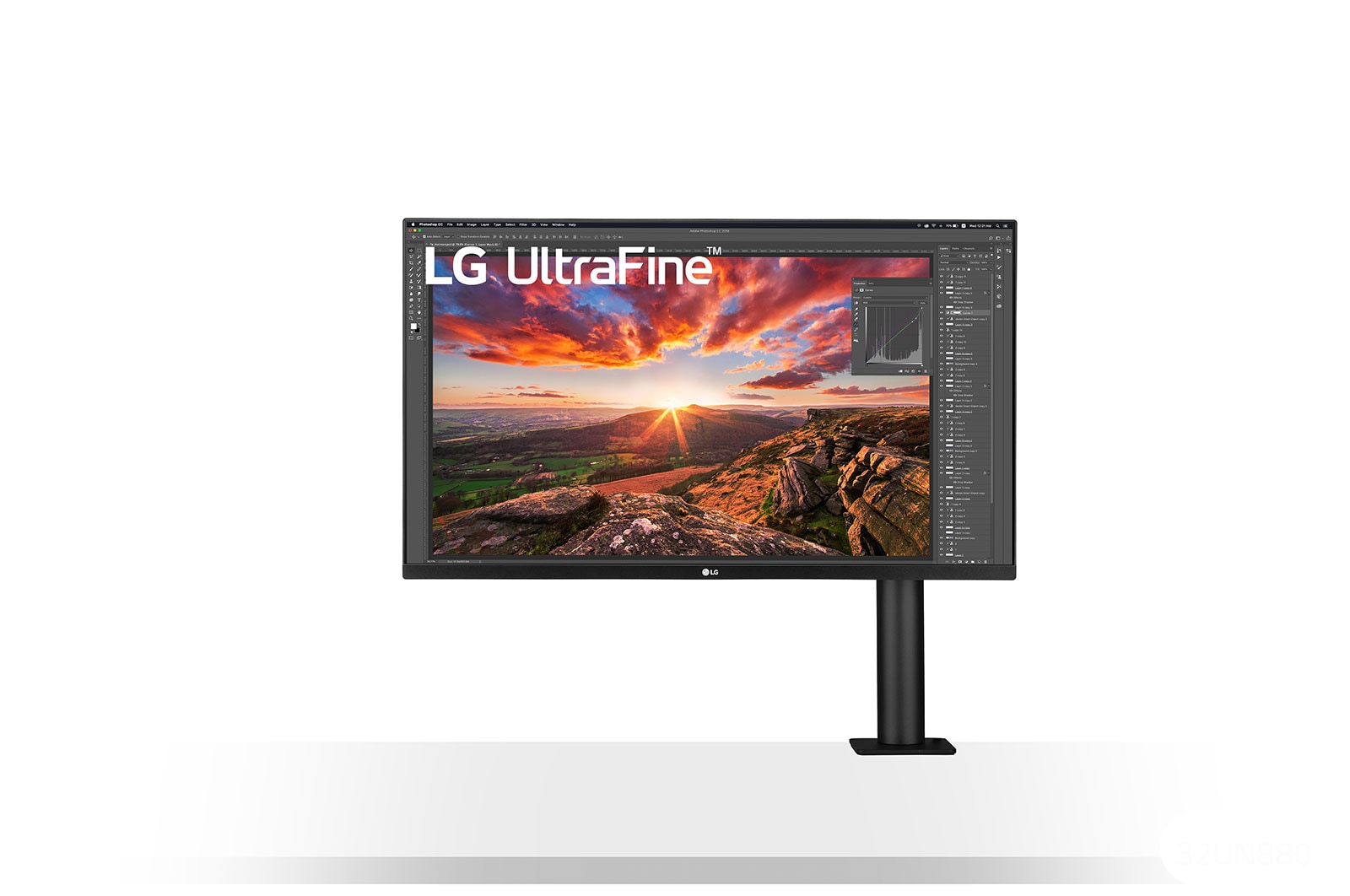 LG Monitor LG UltraFine™ 4K 32 Inch LG 32UN880-B HDR10 Display Ergo, 32UN880-B