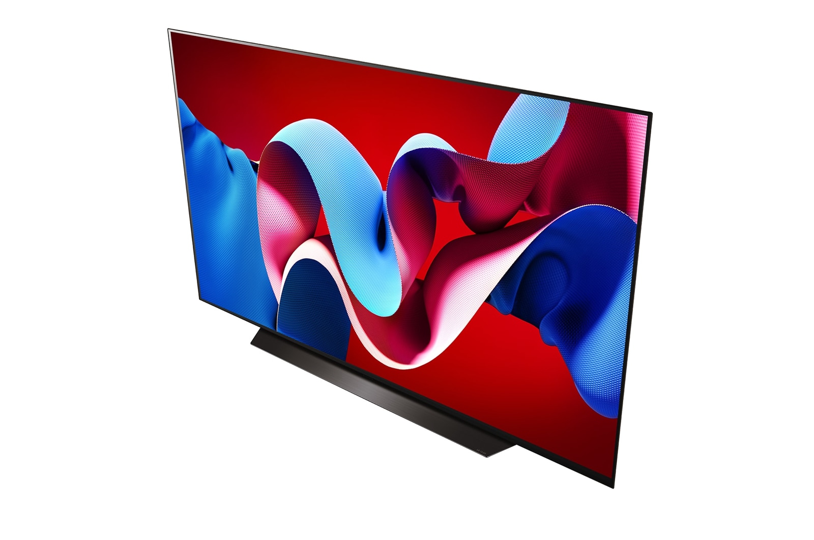 Tampak miring TV LG OLED evo, OLED C4​ dari atas