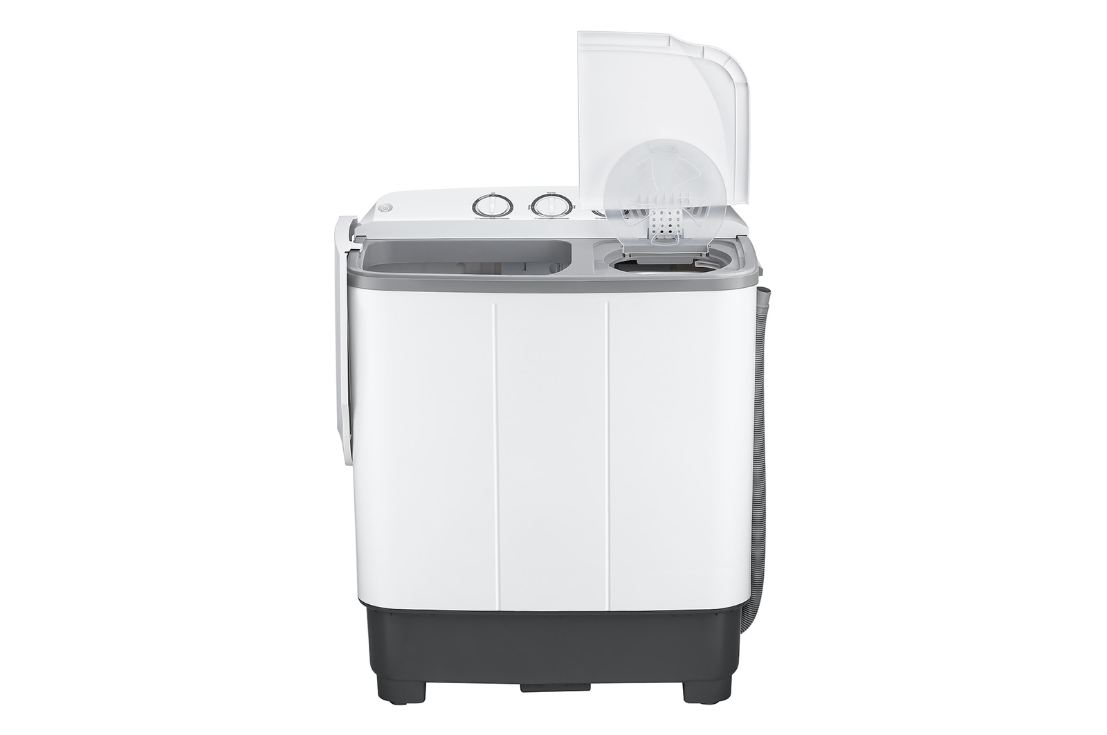 The product is open in the front view