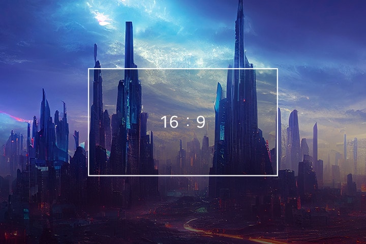 Adegan bermain game pada monitor gaming panorama.