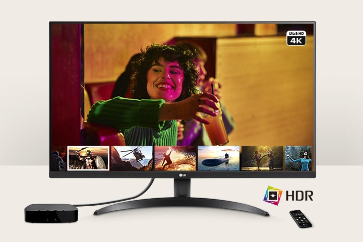Monitor ini memungkinkan pengguna untuk menikmati Konten 4K dan HDR.