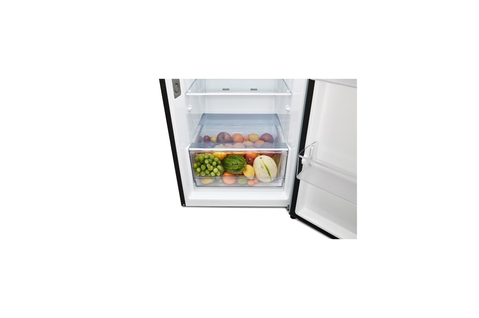 Bottom open door with fruits