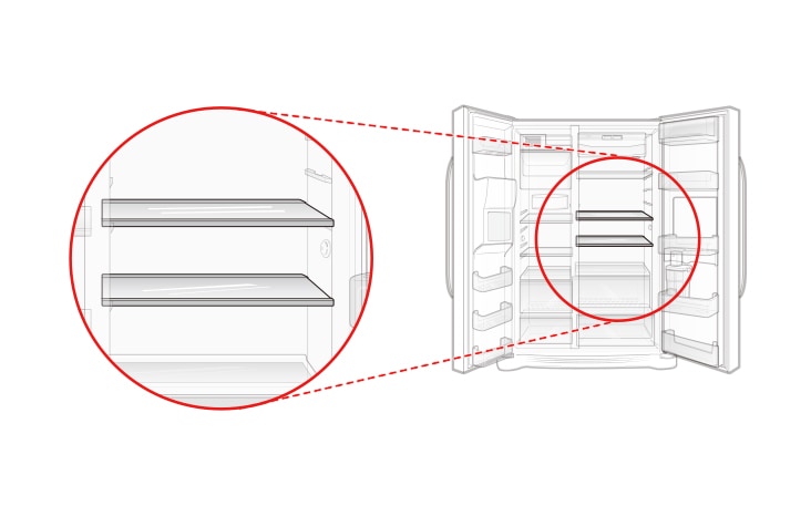 It is a shelf at the top of the refrigerator compartment