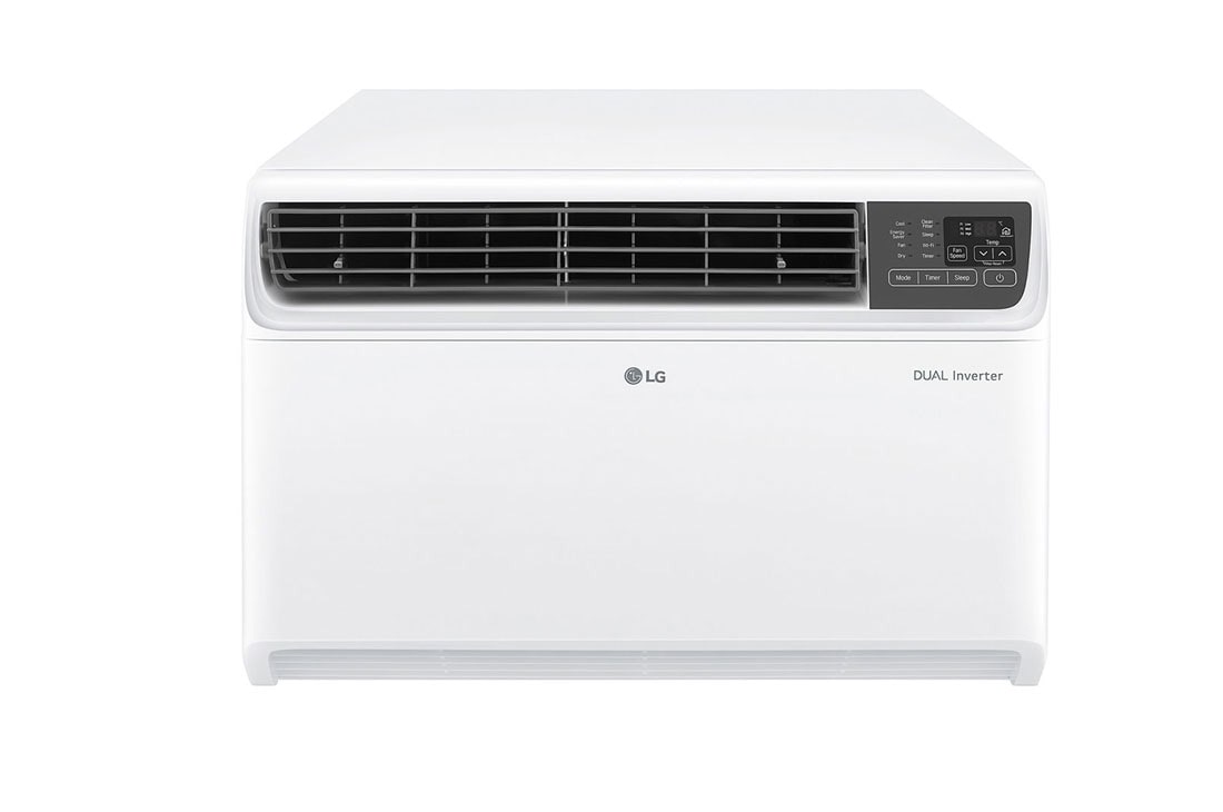 LG PW-Q12WUZA window air conditioner front view