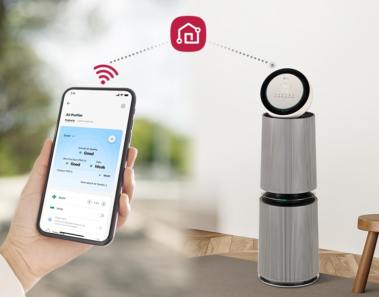 You can control the product with the mobile app