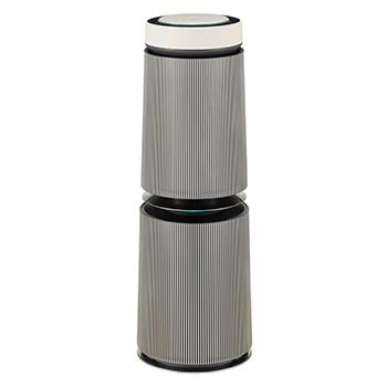 Front view of LG 360˚ Clean Air Purifier, 104m² Room Capacity, HEPA Filter, BLDC Motor, Smart indicator, AQI Status, UVnano AS10GDBY0