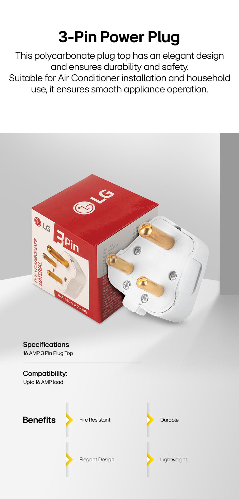 3-Pin Power Plug