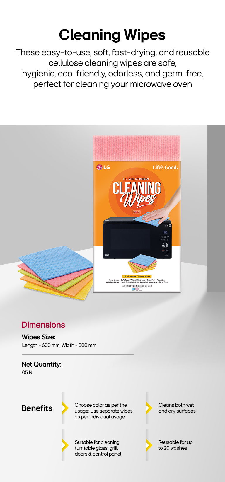 Microwave Oven Cleaning Wipes