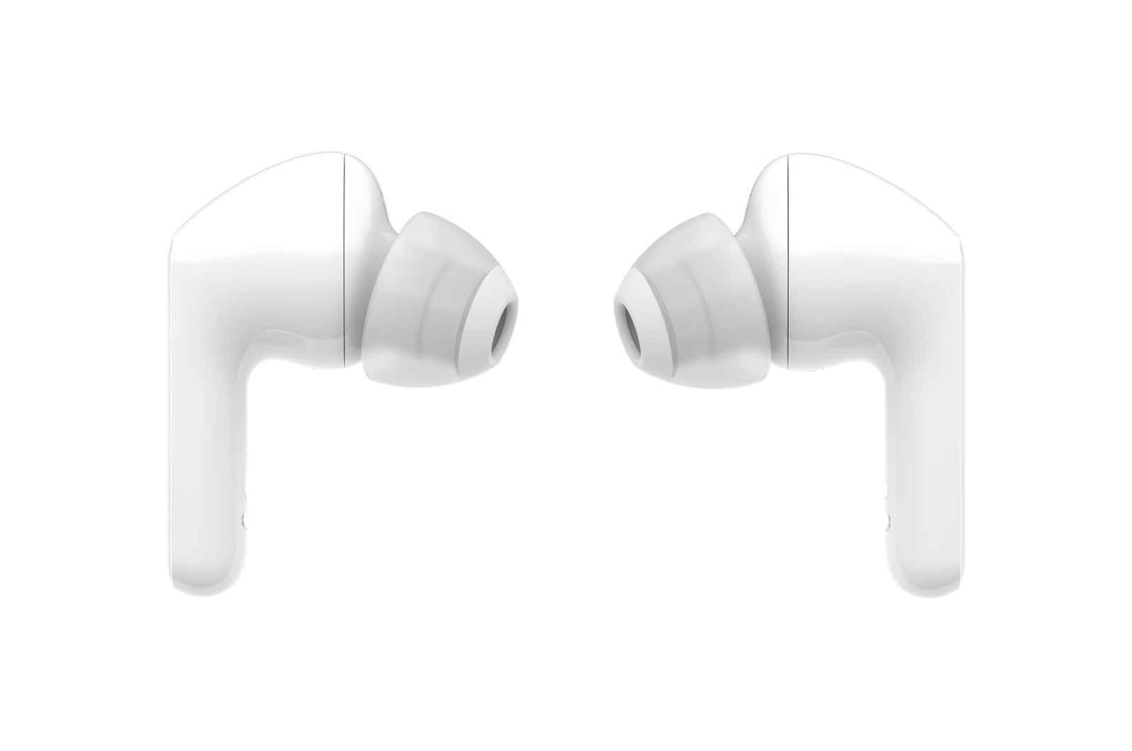 LG Tone Free Wireless Earbuds with Noise Isolation, UVnano 99.9% Bacteria-Free, Prestigious British Meridian Sound, Dual Microphones in Each Earbud and IPX4 Water Resistance (FN5U, White), HBS-FN5U