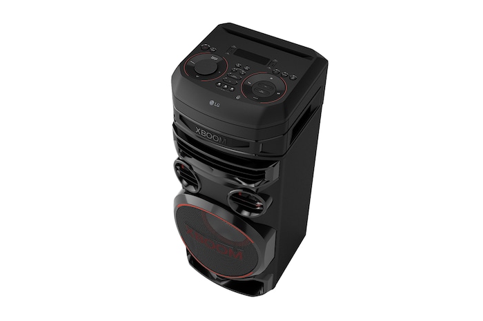 LG RNC7 Party Speaker - XBOOM 45 degree top view with right side forward