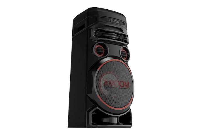 LG RNC7 Party Speaker - XBOOM low angle with left side forward