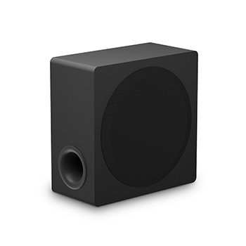 Angled view of the subwoofer