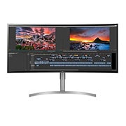 LG 38 (96.52cm) Curved 21:9 UltraWide™ WQHD + IPS Curved LED Monitor. Now see wider and do more, seamlessly while you work from home. Expand the way you work with the LG UltraWide Monitor., 38WK95C-W