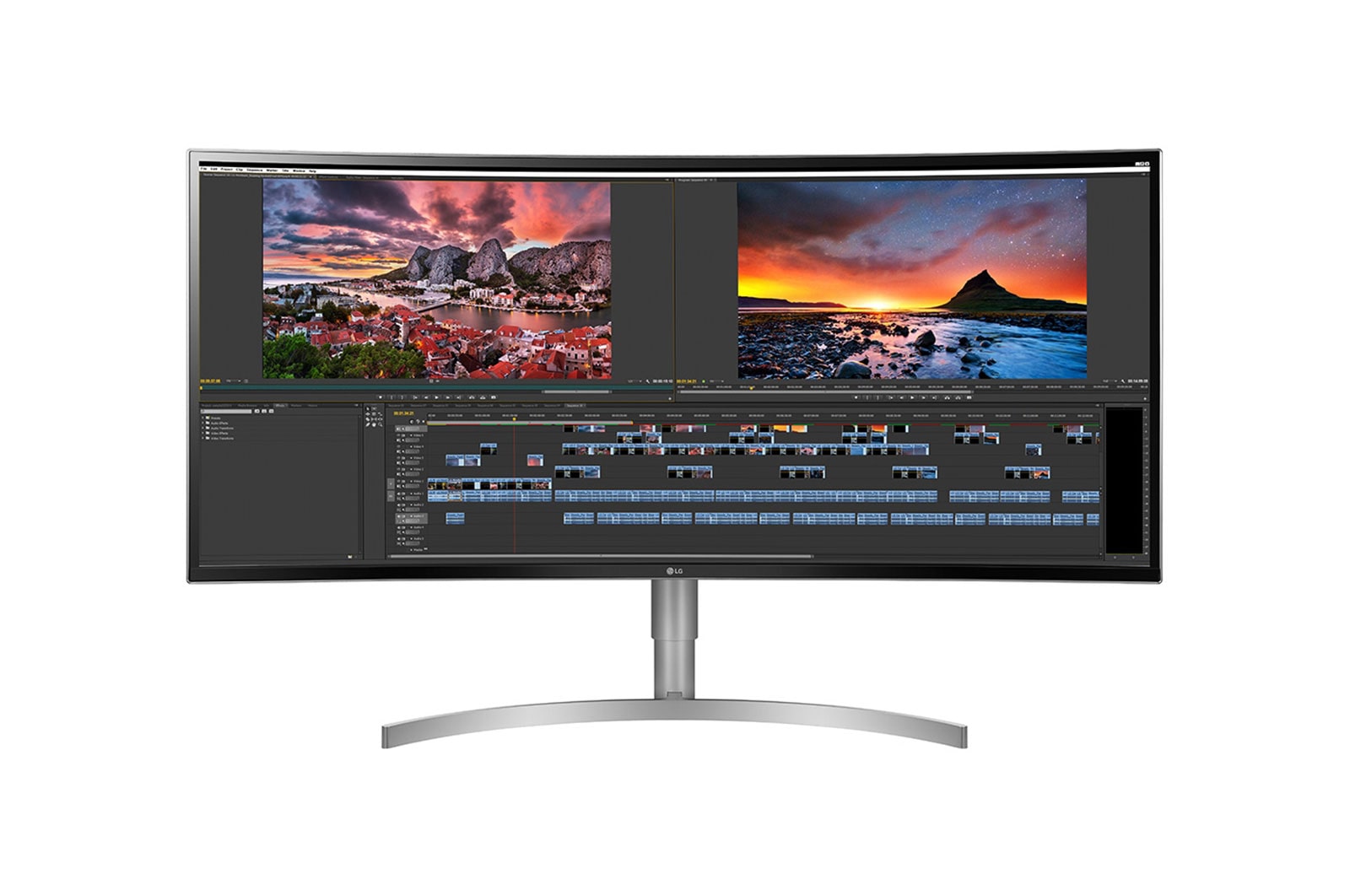 LG 38 (96.52cm) Curved 21:9 UltraWide™ WQHD + IPS Curved LED Monitor. Now see wider and do more, seamlessly while you work from home. Expand the way you work with the LG UltraWide Monitor., 38WK95C-W