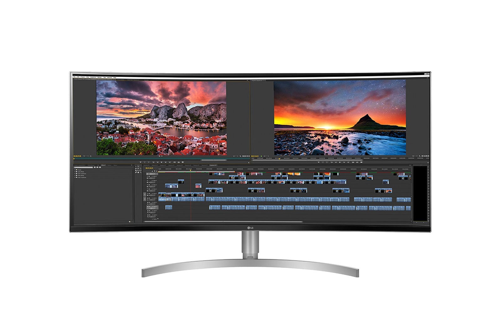 LG 38 (96.52cm) Curved 21:9 UltraWide™ WQHD + IPS Curved LED Monitor. Now see wider and do more, seamlessly while you work from home. Expand the way you work with the LG UltraWide Monitor., 38WK95C-W