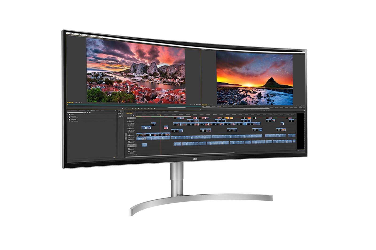 LG 38 (96.52cm) Curved 21:9 UltraWide™ WQHD + IPS Curved LED Monitor. Now see wider and do more, seamlessly while you work from home. Expand the way you work with the LG UltraWide Monitor., 38WK95C-W