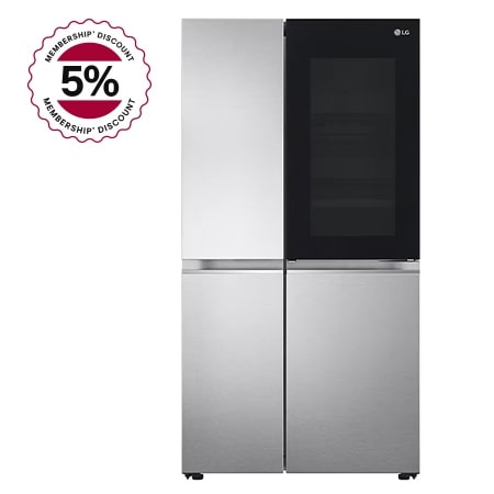 LG GL-Q257BBSX side by side refrigerator front view