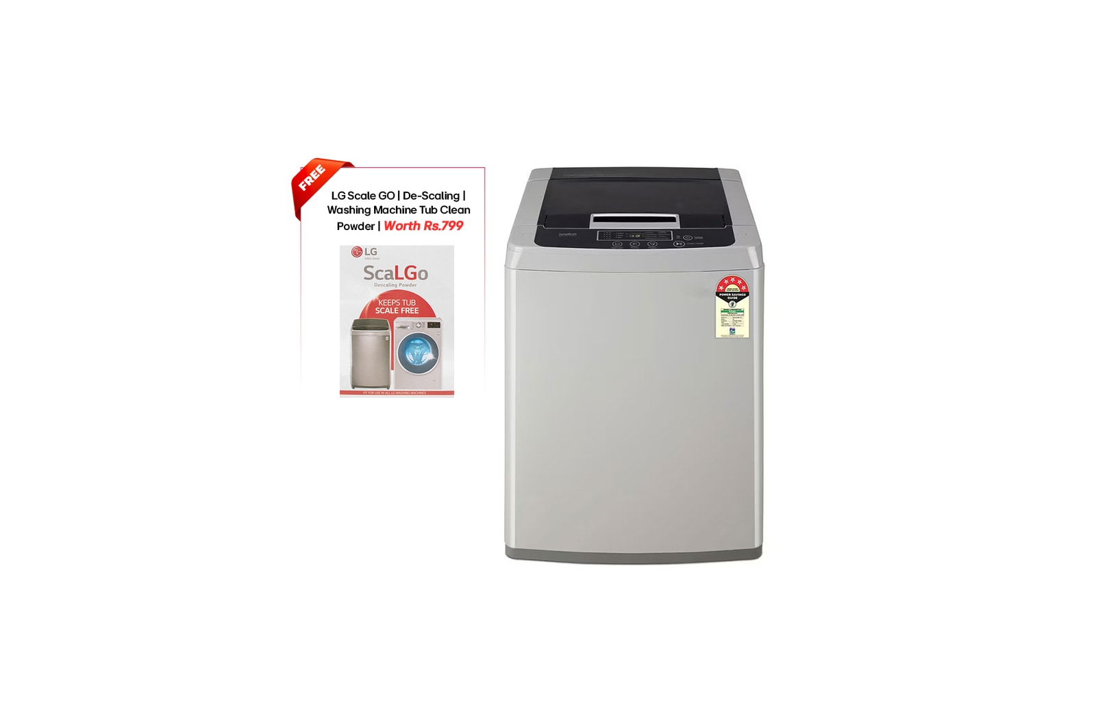 LG T70SKSF1Z top loading washing machine front view