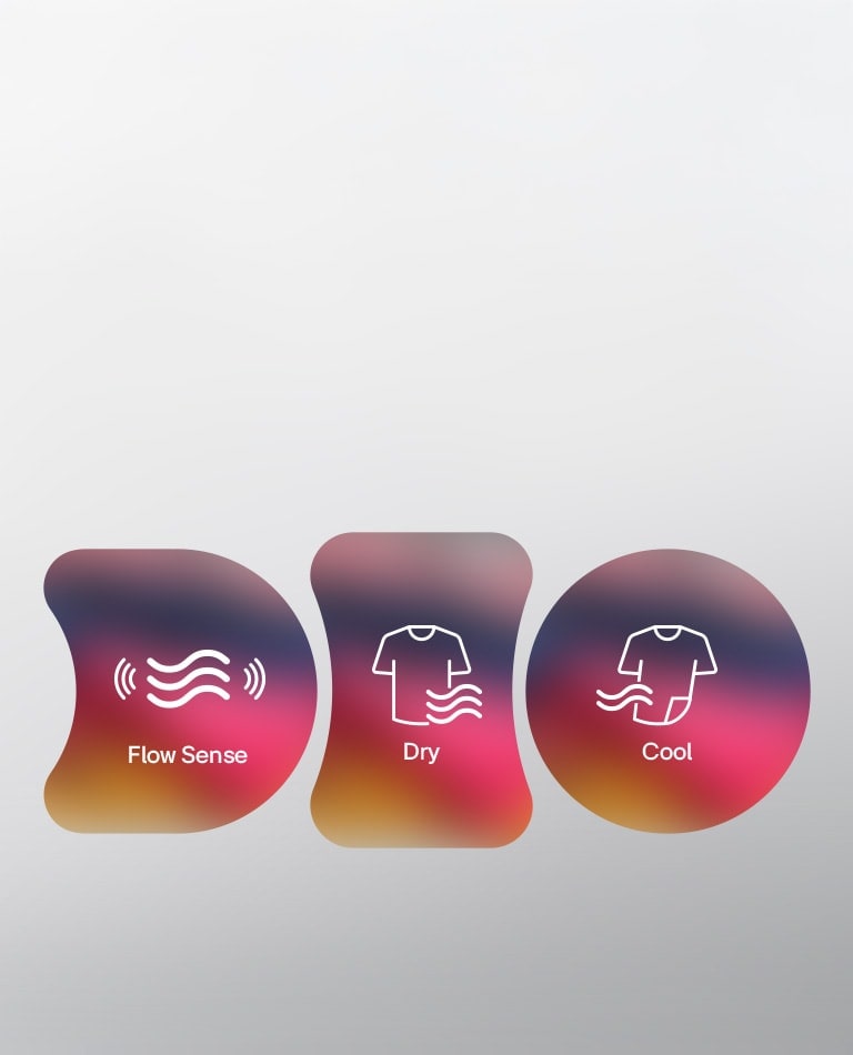 Three sensors ensure safe drying and detect duct or lint filter clogs.