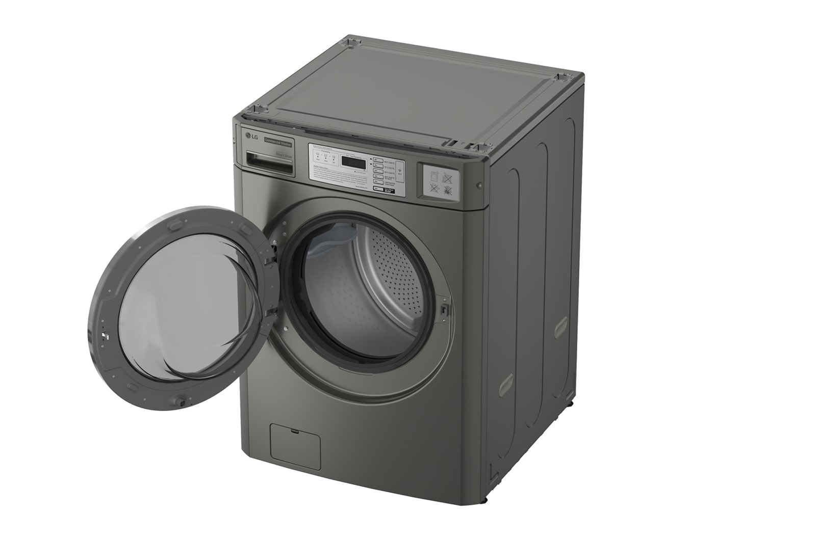 LG CWG27MDOHS Commercial Washer side open view