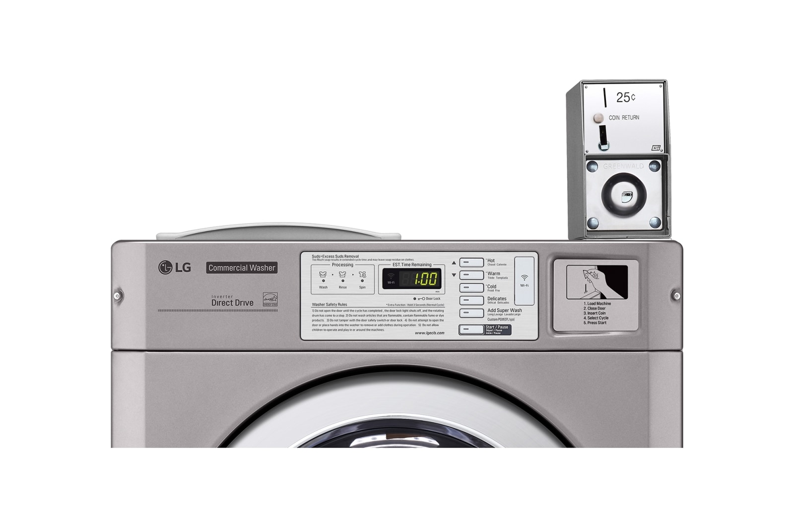 LG 3.7 CU FT Standard Capacity Frontload Washer (Silver), CWG27MDOHS