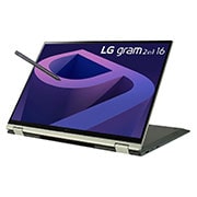 LG gram 2-in-1 Ultra-Lightweight with 16 (40.6cm) 16:10 IPS Display with LG Glance by Mirametrix®, 16T90Q-G.AH75A2