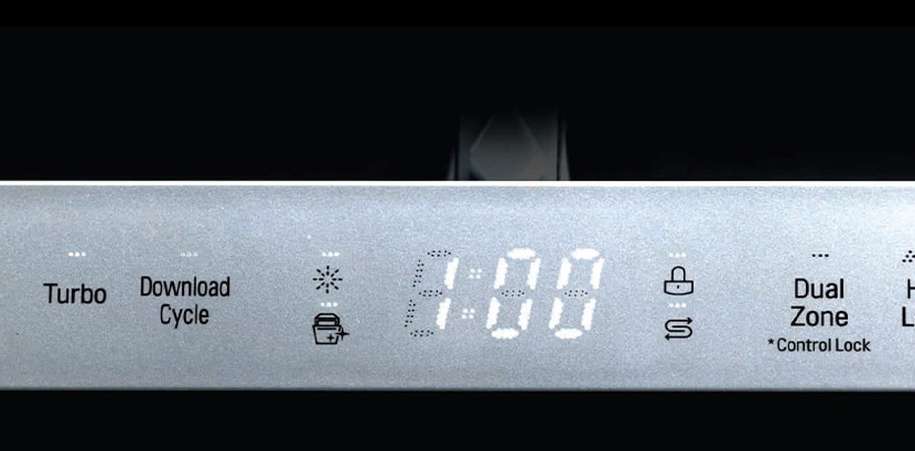 The dishwasher door opening automatically after the was cycle completes to naturally dry the dishes.