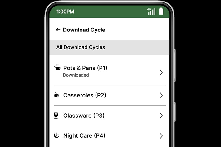 LG Download cycles Dishwasher