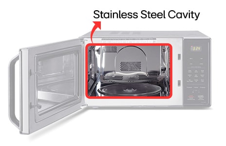 Stainless Steel Cavity – Rust Free, Easy to clean and Durable