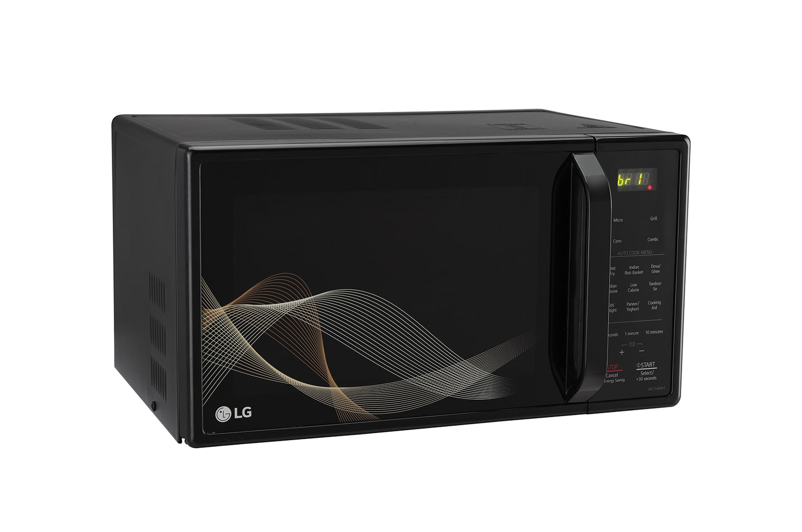 LG 21 L Diet Fry Convection Microwave Oven  (MC2146BHT, Black), MC2146BHT