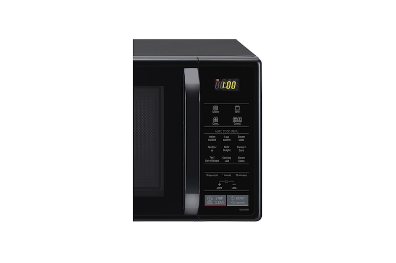 LG 21 L Convection Microwave Oven, 151 Auto Cook Menu, Quartz Heater, Stainless Steel Cavity, Health plus Menu, Black, MC2146BV