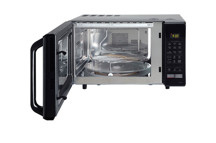 LG 28 L Convection Microwave Oven with Stainless Steel Cavity, 251 Auto Cook Menu, Defrost, Health Plus Menu, Black, MC2846BR