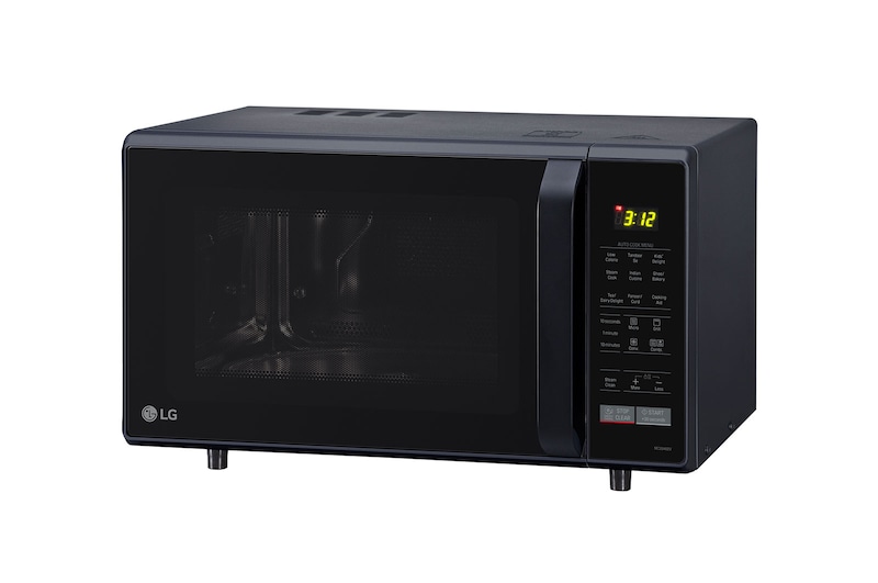 LG 28 L Convection Microwave Oven with Stainless Steel Cavity, 251 Auto Cook Menu, Quartz Heater, Black, MC2846BV