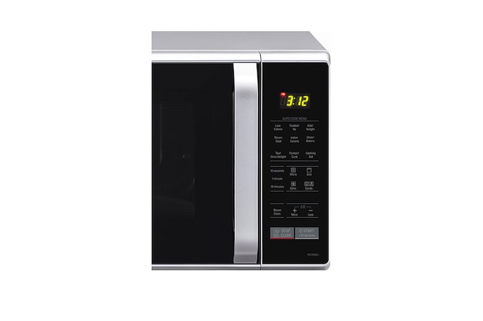 LG 28 L Convection Microwave Oven with 251 Auto Cook Menu, Diet Fry, Quartz Heater, Stainless Steel Cavity, Silver, MC2846SL
