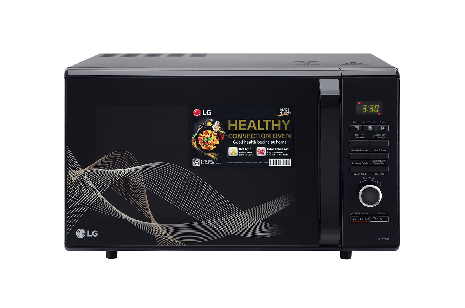 LG 28 L Convection Microwave Oven with  Diet Fry(MC2886BHT, Black), MC2886BHT