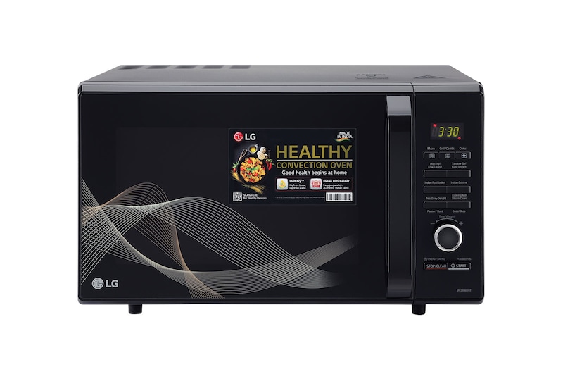 LG 28 L All-In-One Convection Microwave Oven with Diet Fry™, 251 Auto Cook Menu, Roti Basket, Health Plus Menu, Black, MC2886BHT