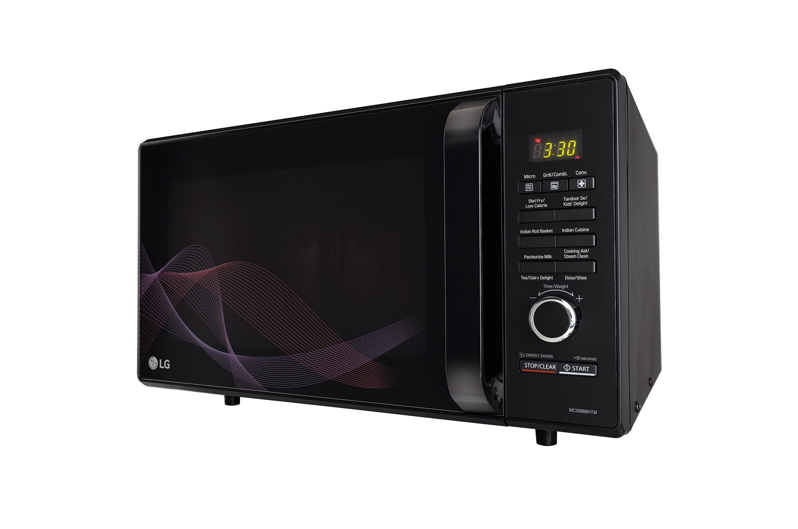 LG 28 L Convection Microwave Oven with Diet Fry™, Roti Basket, Health Plus Menu, Multi Cook Tawa, Black, MC2886BHTM