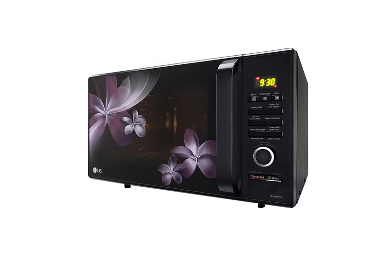 LG 28 L Convection Microwave Oven with Roti Basket, 30 Healthy Heart Recipes, Diet Fry™, Motorised Rotisserie, Black, MC2886BPUM