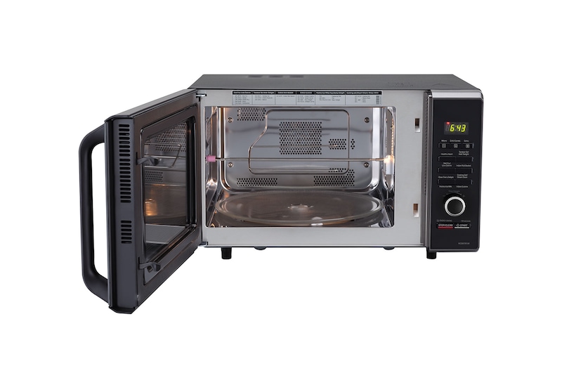 LG 28 L Convection Microwave Oven with 271 Auto Cook Menu, Motorised Rotisserie, Roti Basket, Diet Fry™ ( Black), MC2887BFUM