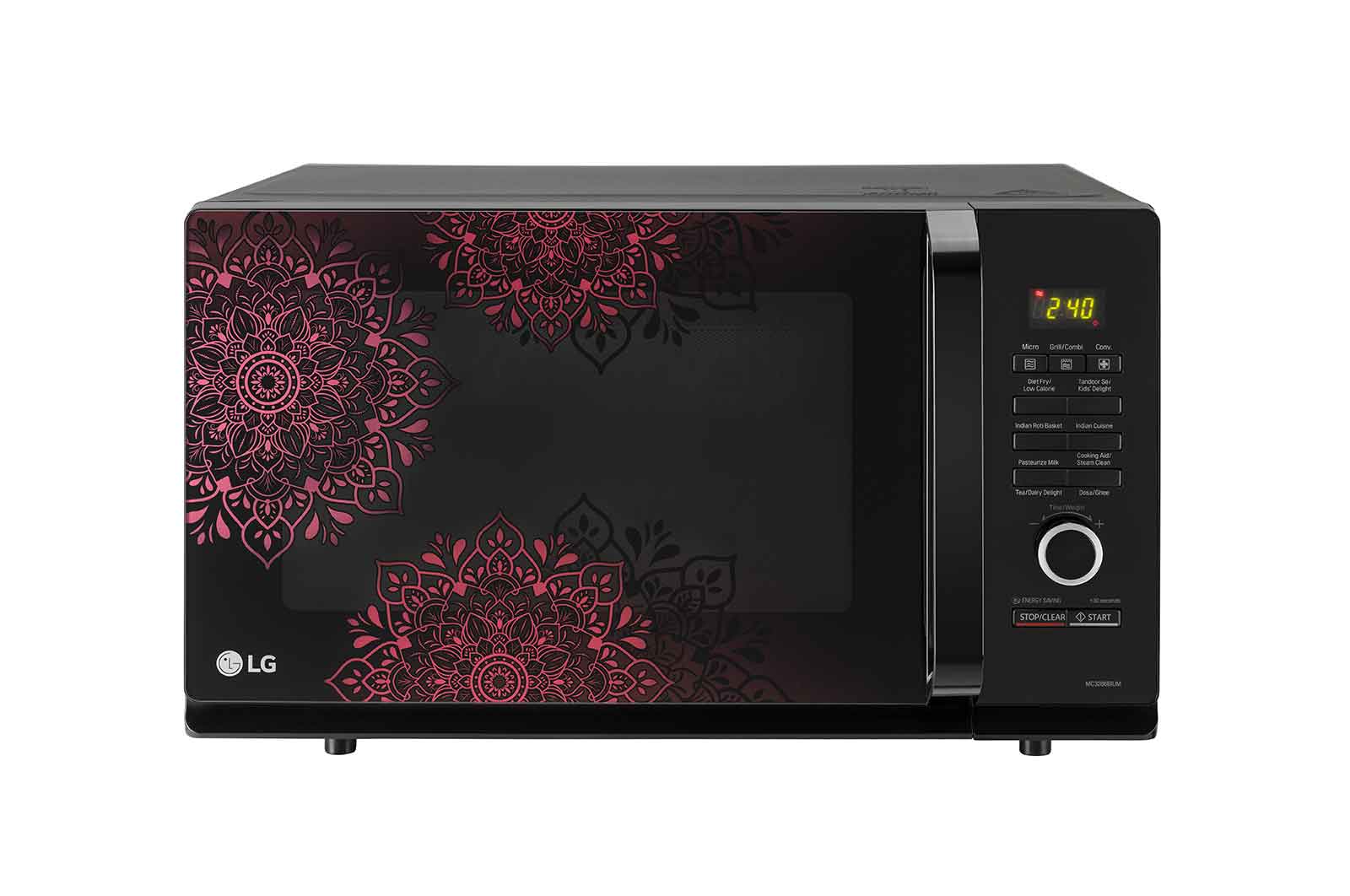 LG MC3286BIUM Convection Microwave front view