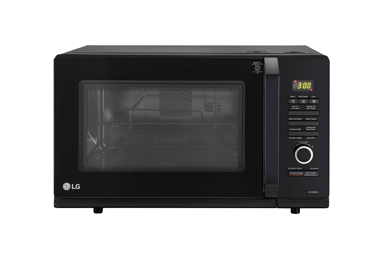 LG MC3286BLU Convection Microwave front view