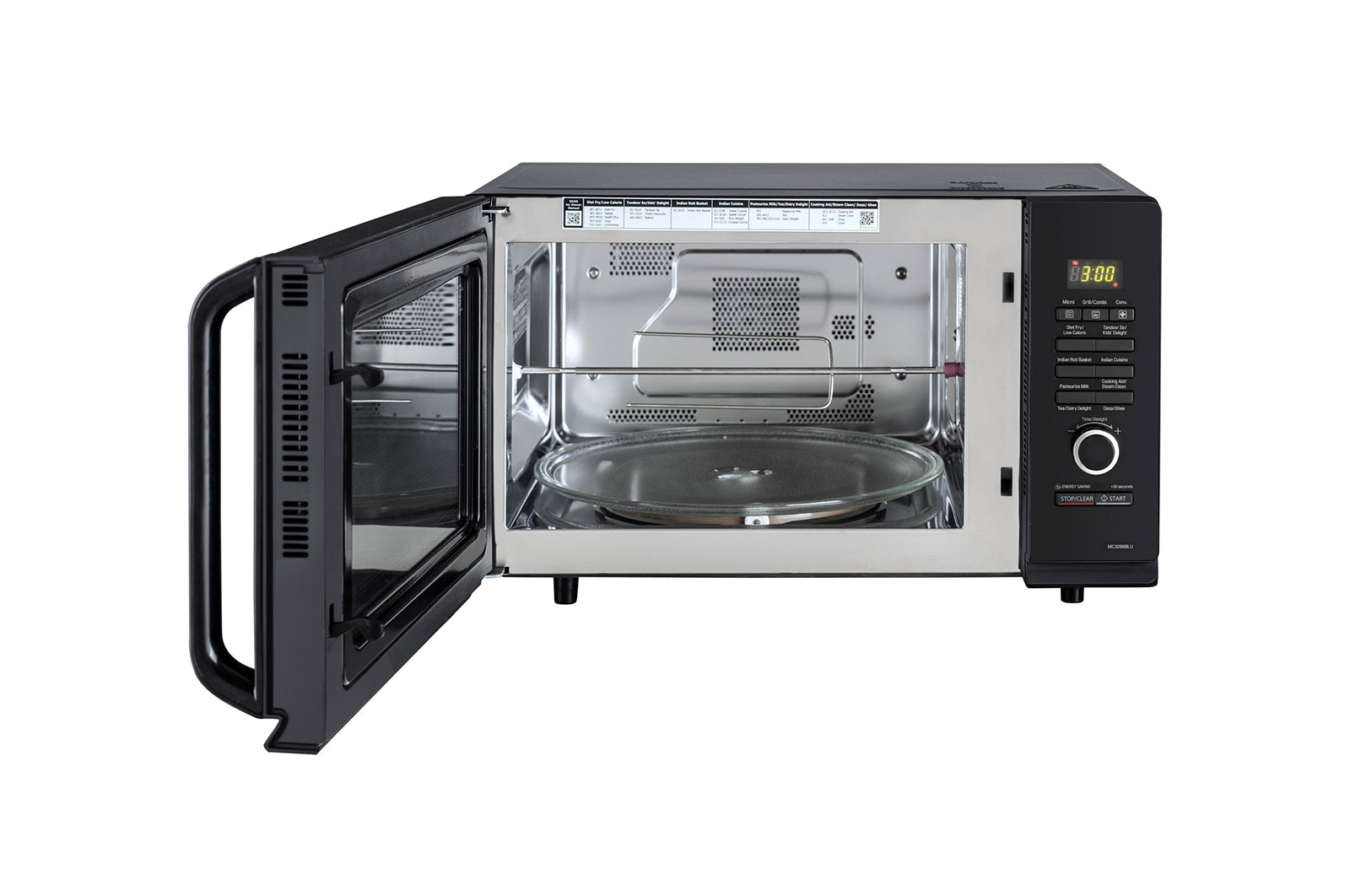 front view with door open